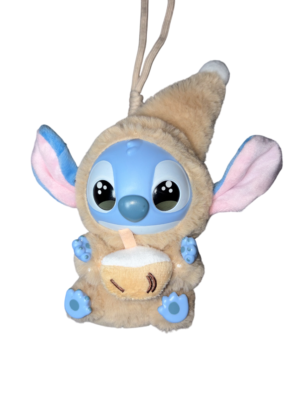 Stitch Stofftier hält Haselnuss, weiche Plüschfigur zum Kuscheln